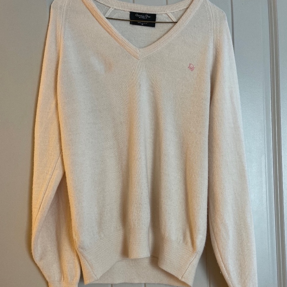 Vintage Dior V Neck Sweater